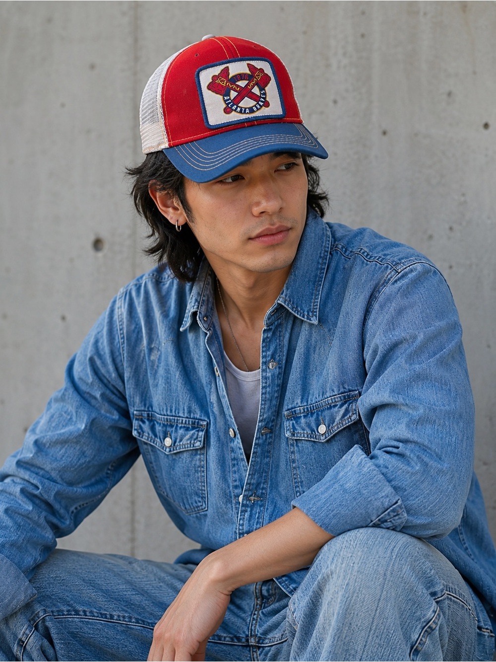 Atlanta Braves 1876 Throwback Trucker Hat - Chase Elliott x NAPA - Chop On Hat